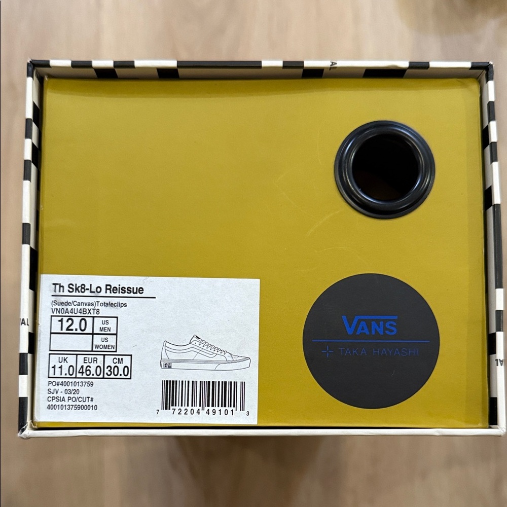 Vans Taka Hayashi Sk8-Lo Reissue Yellow Sneakers